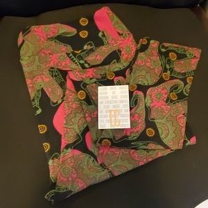 LLR Lularoe TC filigree elephant leggings